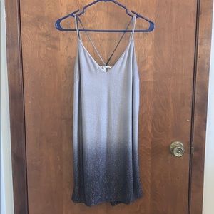 charlotte russe ombré silver to black sparkly mini